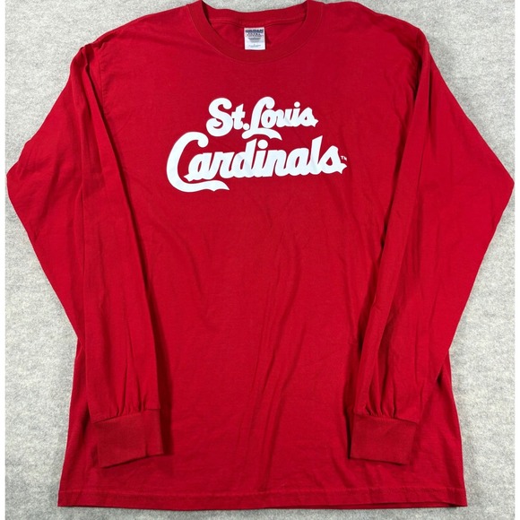 Gildan Other - St Louis Cardinals MLB Long Sleeve Shirt Mens Large Red Gildan Ultra Cotton Tee